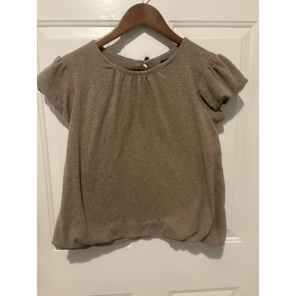 Gap Brown Wool Blend Sweater Shirt Small Casual Women's‎ Short Sleeve